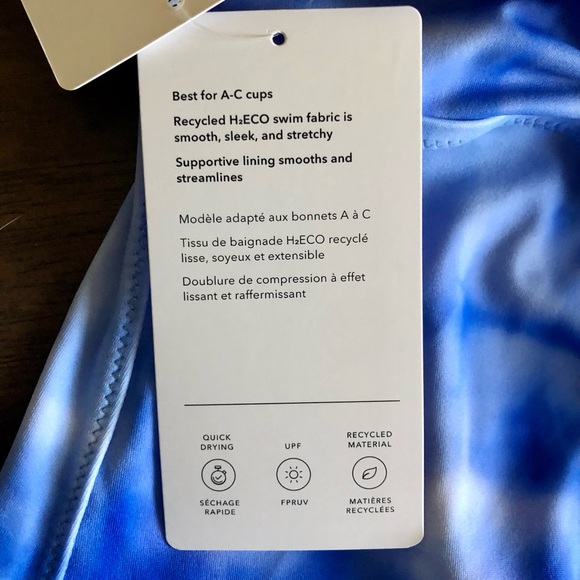 HP 💕 BOGO NWT Athleta Plunge Tankini A-C Blue Tie Dye - Picture 10 of 12